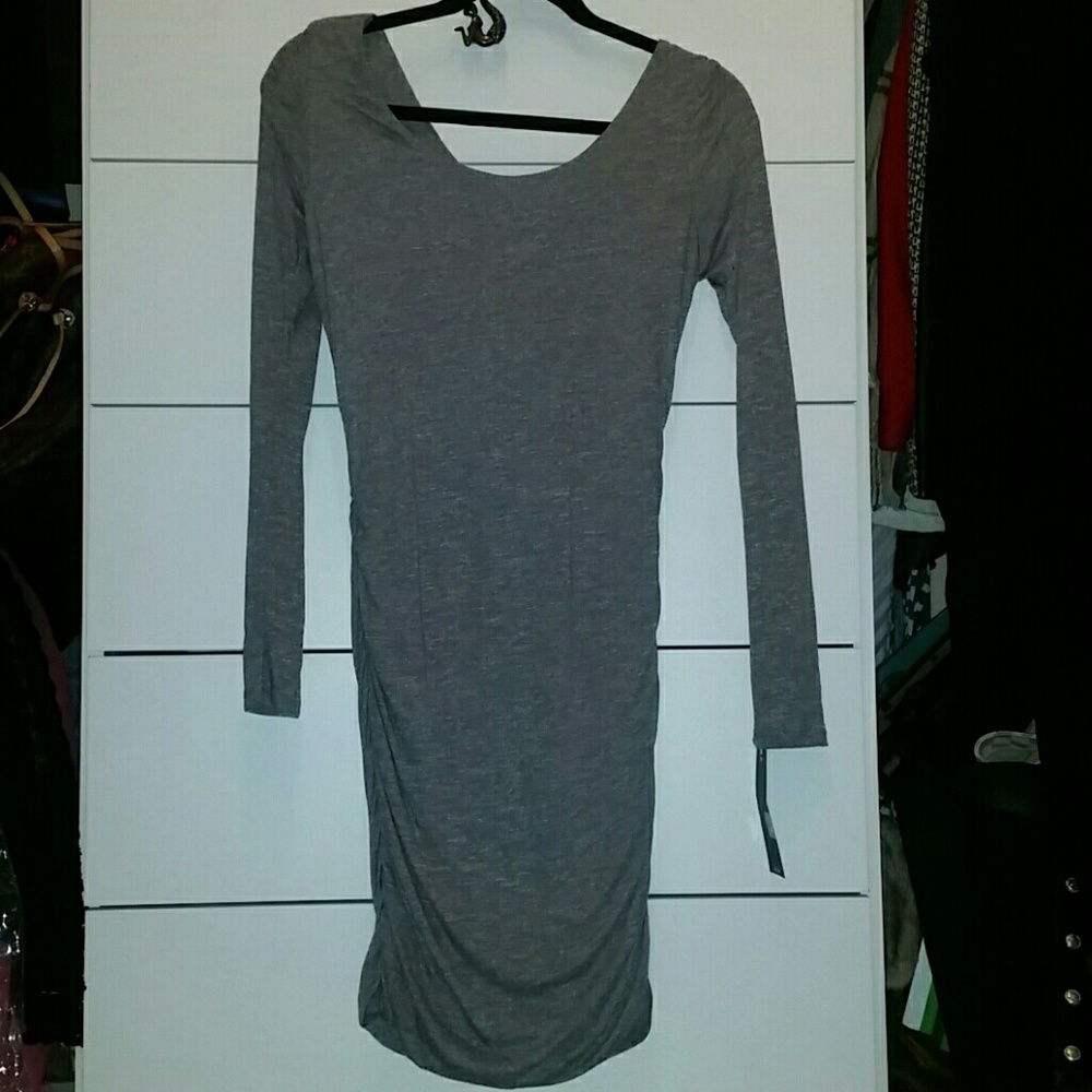 Long sleeve body con dress